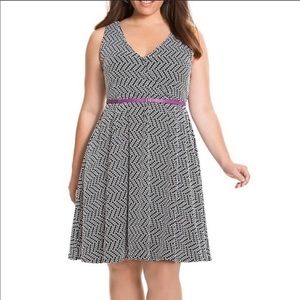 Lane Bryant Polka Dot Skater Dress Size 22
